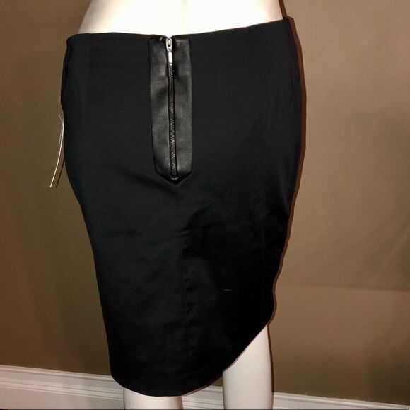 Dalia Midi Skirt with faux leather trim - Picture 2 of 3